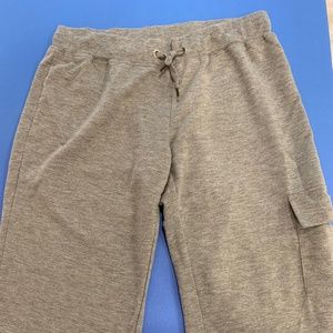 NYL Leisure Long Short Athletic Grey Cotton Small Drawstting Elastic